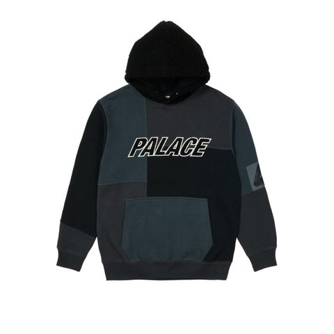 Palace FLEECED HOOD BLACK