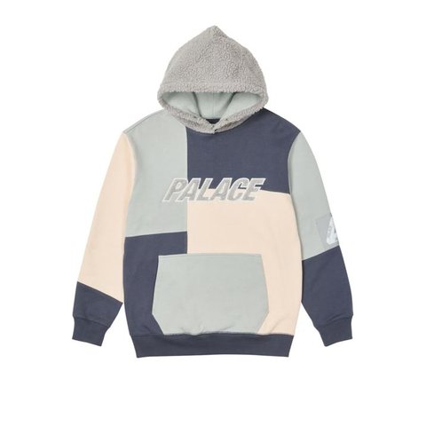 Palace FLEECED HOOD BLUE / PEACH