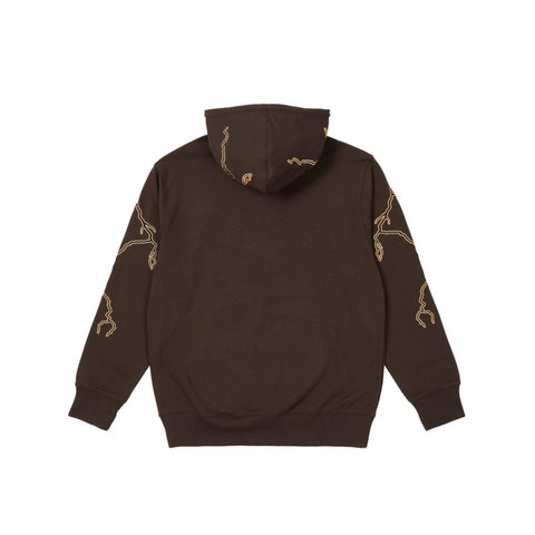 Palace LIGHTNING SPEED HOOD BROWN - Colorway