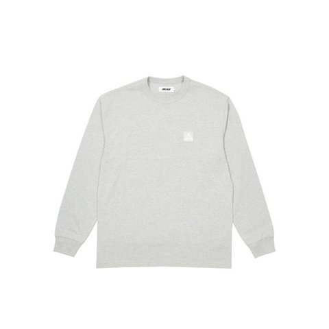 Palace SQUARE PATCH LONGSLEEVE GREY MARL