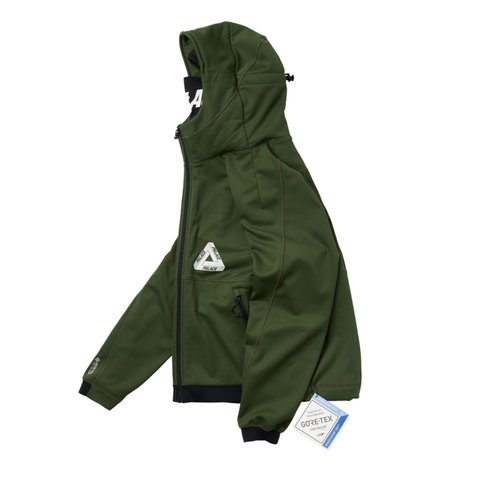 Palace PALACE GORE-TEX MASKED SOFT SHELL JACKET GREEN - Colorway