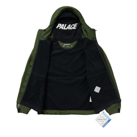 Palace PALACE GORE-TEX MASKED SOFT SHELL JACKET GREEN - Colorway