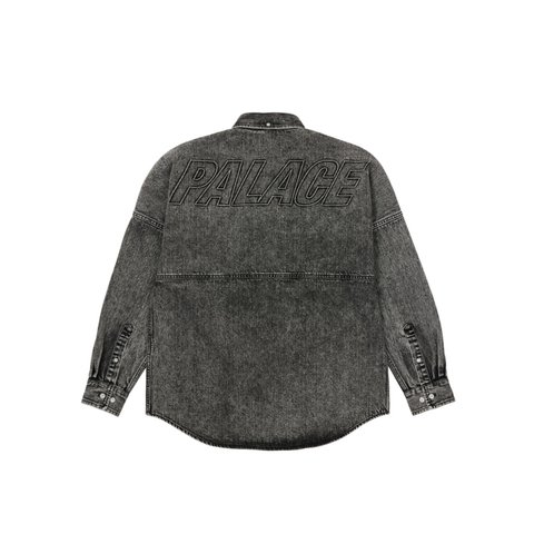 Palace DENIM BOSSY SHIRT WASHED BLACK - Colorway