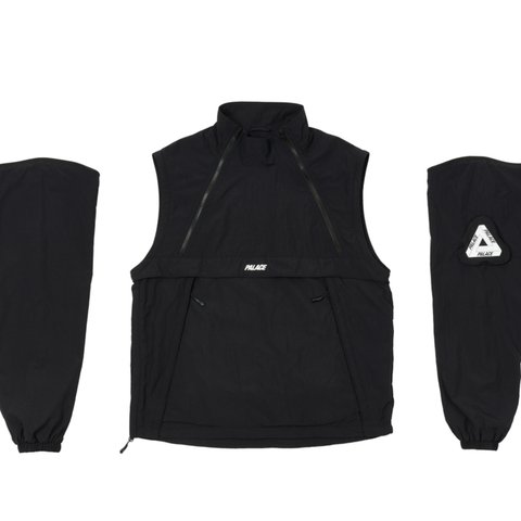 Palace ZIP OFF GILET JACKET BLACK - Colorway