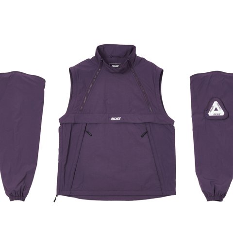 ZIP OFF GILET JACKET PURPLE
