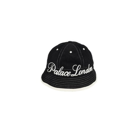 Palace CHAIN STITCH BELL BUCKET HAT BLACK