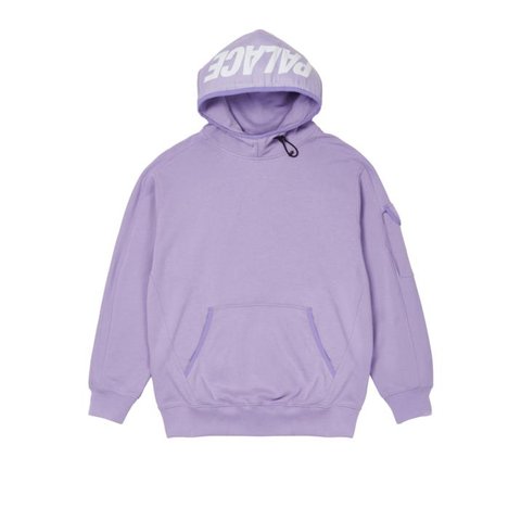 Palace GIANT WOVEN LABEL HOOD LILAC