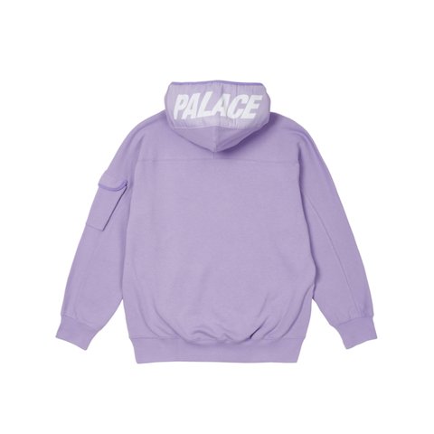 Palace GIANT WOVEN LABEL HOOD LILAC - Colorway