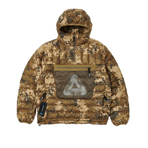 Palace PERTEX Q-LITE DOWN JACKET BROWN MOSS CAMO - Colorway