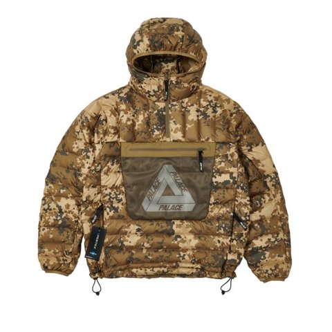 Palace PERTEX Q-LITE DOWN JACKET BROWN MOSS CAMO