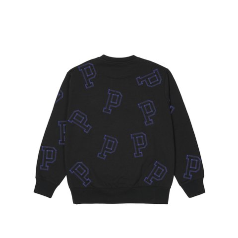Palace MULTI P FLATLOCK CREW BLACK - Colorway