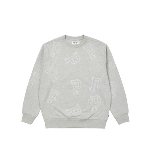 Palace MULTI P FLATLOCK CREW GREY MARL