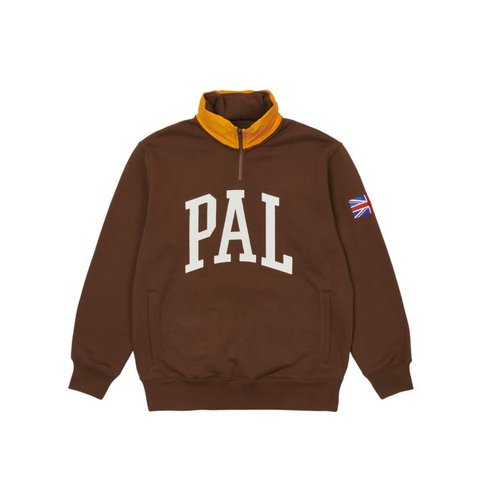 Palace PAL GB 1/4 ZIP BROWN