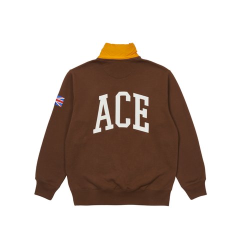 Palace PAL GB 1/4 ZIP BROWN - Colorway