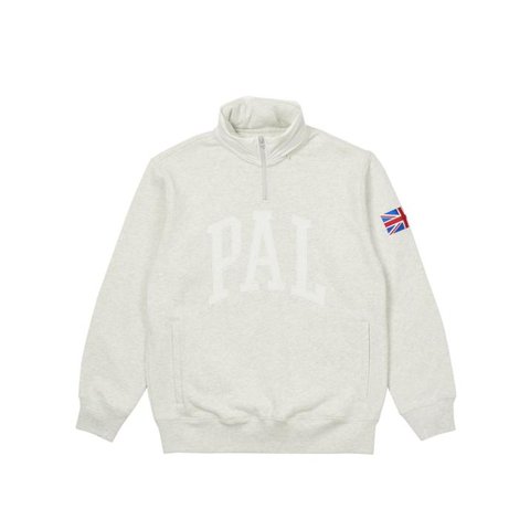 Palace PAL GB 1/4 ZIP LIGHT GREY MARL