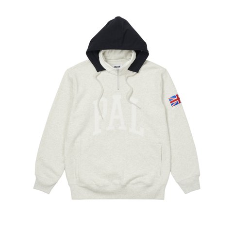 Palace PAL GB 1/4 ZIP LIGHT GREY MARL - Colorway