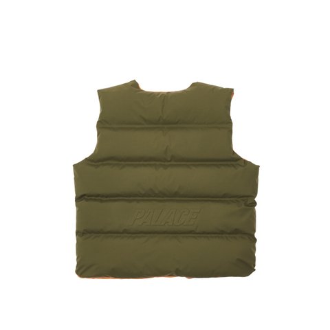 Palace GORE-TEX INFINIUM REVERSO DOWN VEST OLIVE / ORANGE - Colorway