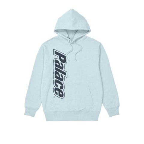 Palace LOWERCASE FONT HOOD LIGHT BLUE