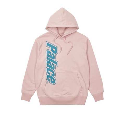 Palace LOWERCASE FONT HOOD PINK