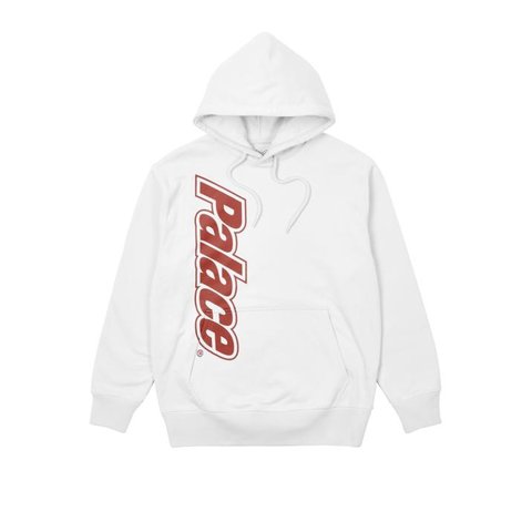 Palace LOWERCASE FONT HOOD WHITE