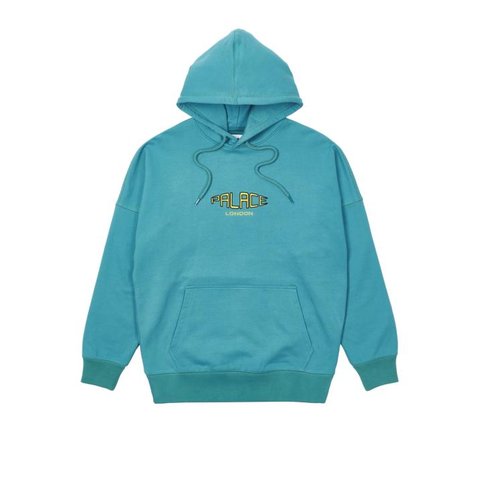 Palace SPACED LOGO DROP SHOULDER HOOD TEAL
