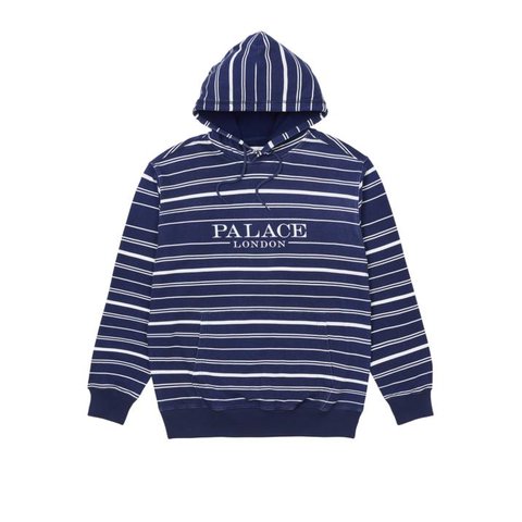 Palace PRINTED STRIPE HOOD NAVY