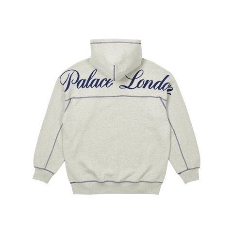 Palace CHAIN STITCH HOOD GREY MARL - Colorway