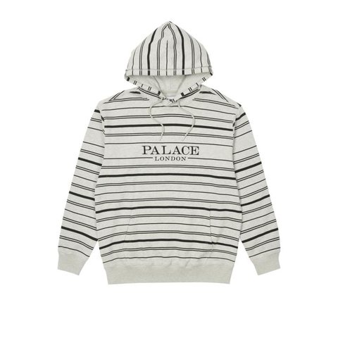 Palace PRINTED STRIPE HOOD GREY MARL