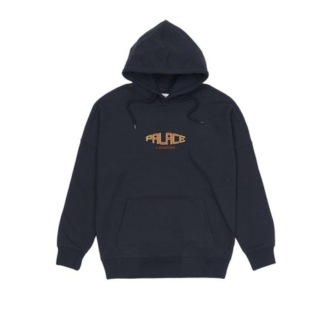 Palace SPACED LOGO DROP SHOULDER HOOD NAVY