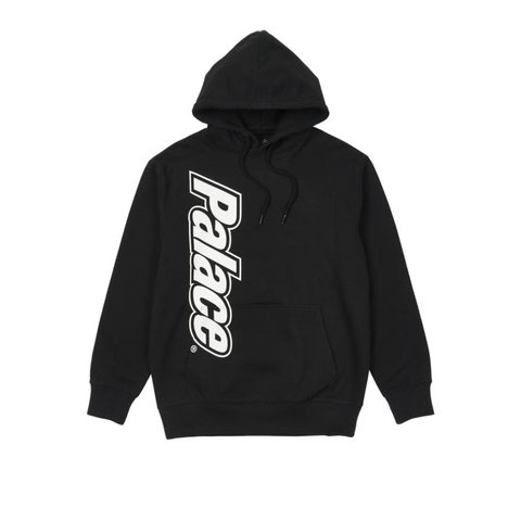Palace LOWERCASE FONT HOOD BLACK