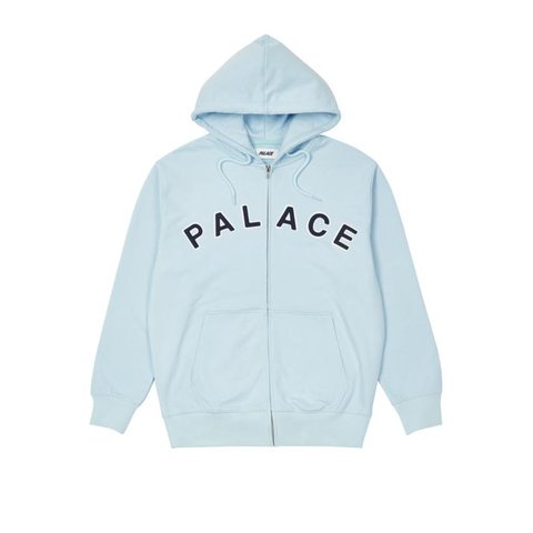 Palace FELT LETTERS ZIP HOOD BLUE