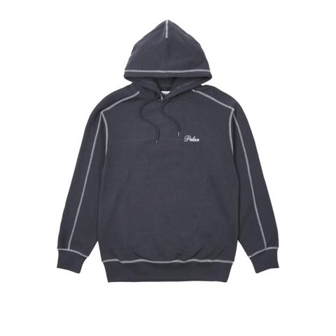 Palace CHAIN STITCH HOOD SLATE BLUE