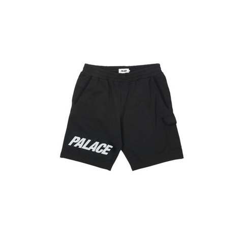 Palace GIANT WOVEN LABEL SHORTS BLACK