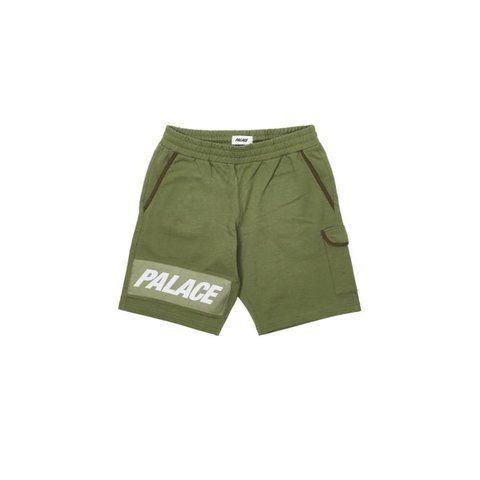 Palace GIANT WOVEN LABEL SHORTS OLIVE