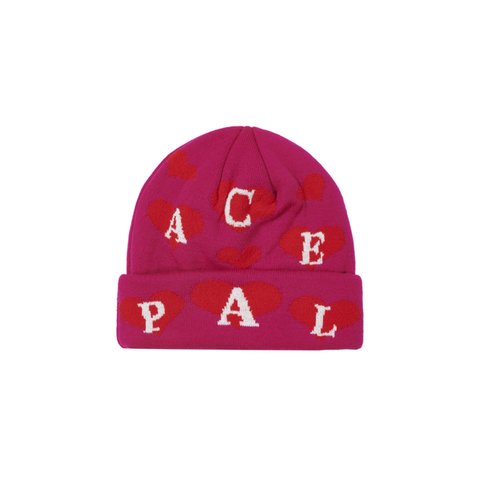 Palace LOVE ME JACQUARD BEANIE CHERRY - Colorway