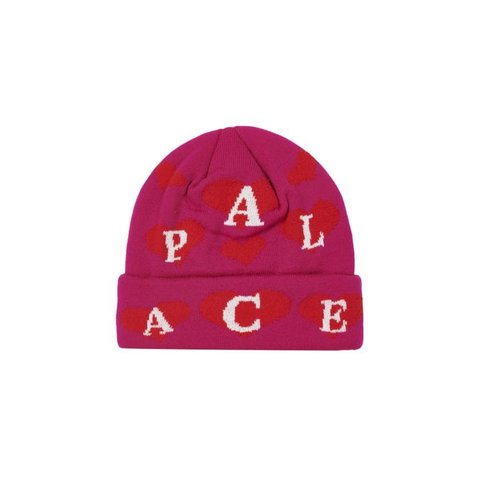 Palace LOVE ME JACQUARD BEANIE CHERRY