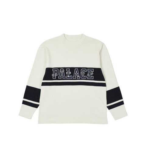 Palace CHENILLE KNIT CREAM / BLUE