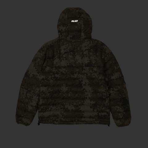Palace PERTEX Q-LITE DOWN JACKET BROWN MOSS CAMO - Colorway