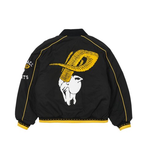PALACE GOATS VARSITY JACKET BLACK