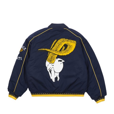 PALACE GOATS VARSITY JACKET NAVY