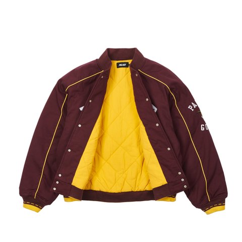 PALACE GOATS VARSITY JACKET BURGUNDY