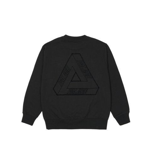 Palace TRI-STITCH CREW BLACK - Colorway