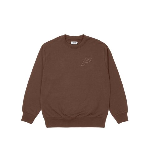 Palace TRI-STITCH CREW BROWN
