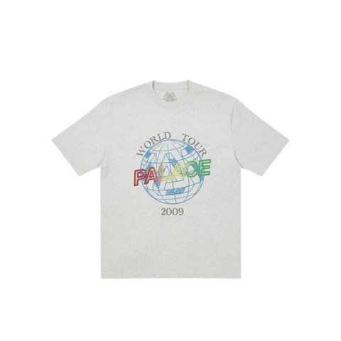 Palace WORLD TOUR T-SHIRT GREY MARL