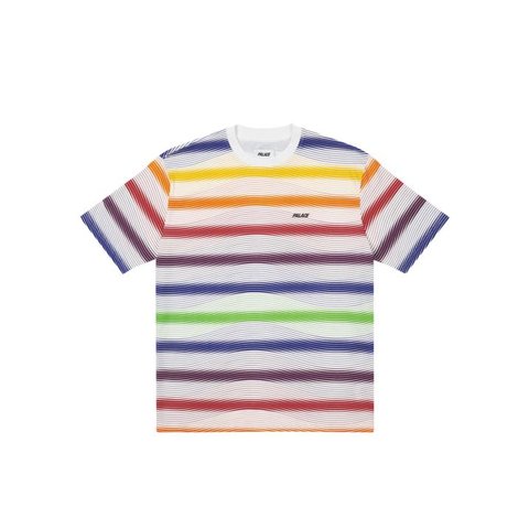 Palace WAVEY STRIPE T-SHIRT WHITE