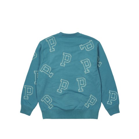 Palace MULTI P FLATLOCK CREW TEAL - Colorway