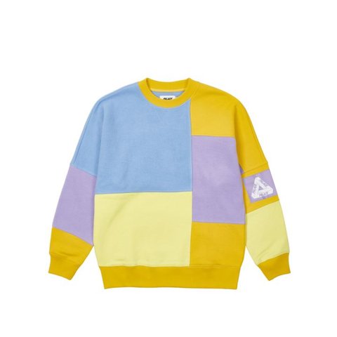 Palace COLOUR BLOCK CREW BLUE / ORANGE / LILAC