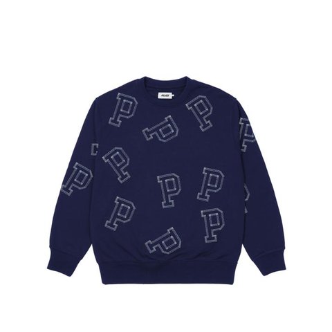 Palace MULTI P FLATLOCK CREW BLUE