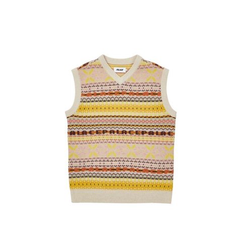 Palace FAIRISLE KNIT VEST BROWN
