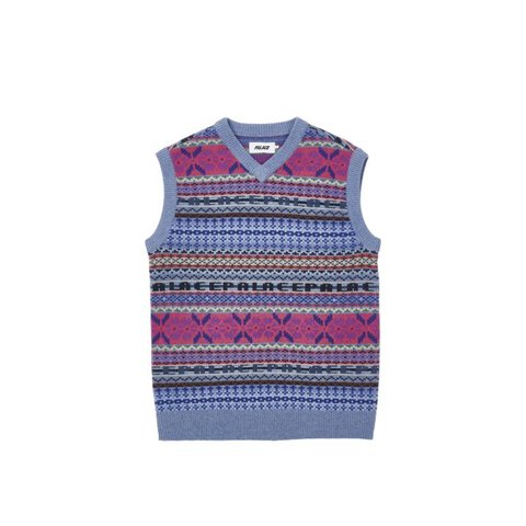 Palace FAIRISLE KNIT VEST PURPLE